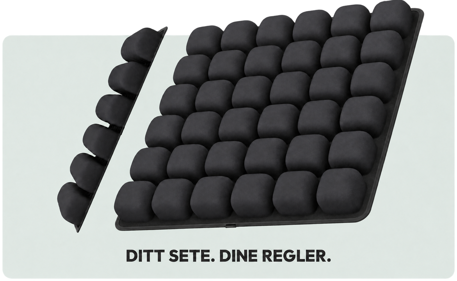 SitteBris Sittepute sett fra siden